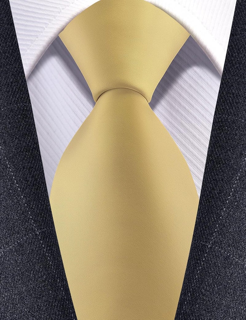 Branduce 3.15"（8cm） Mens Solid Satin Tie Pure Color Necktie + Gift Box - Image 2